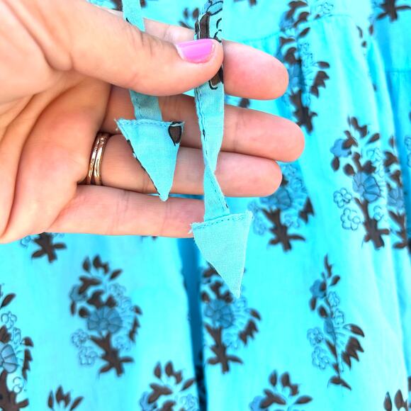 Tuckernuck Tropical Turquoise Bouquet Long Maxi Dress XXXL 3X Plus Size Midi - Picture 9 of 14